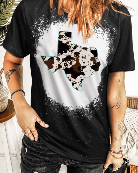 Texas Cow Print Tee